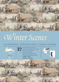 Gift Wrapping Paper Book. Winter Scenes