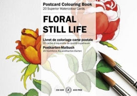 Postcard Colouring Book. Floral Still Life