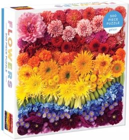 Rainbow summer flowers 500 piece puzzle